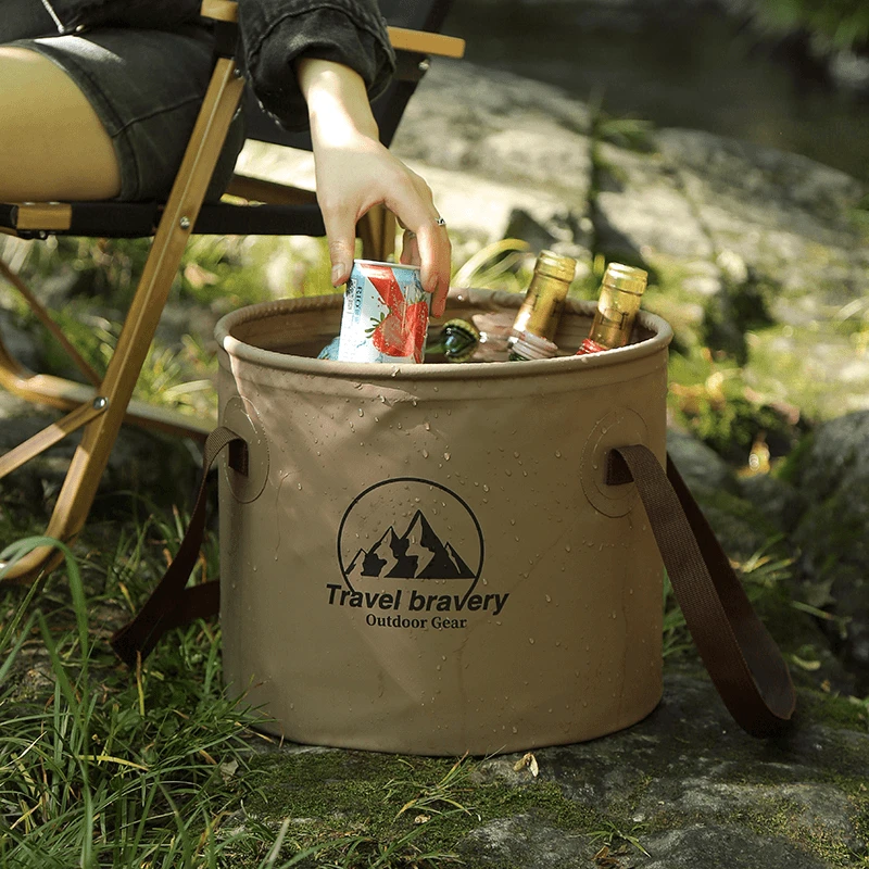 户外可折叠水桶便携式户外洗碗钓鱼打水桶家用大容量储水桶伸缩桶