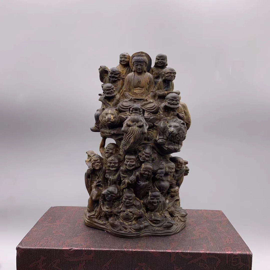 十八罗汉摆件1888 达拉干木雕木艺小摆件