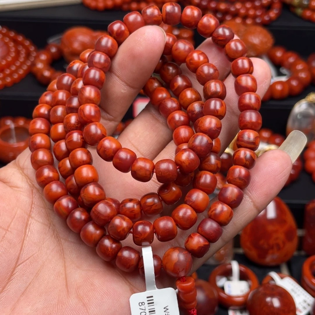 南红玛瑙珠宝奇石未镶嵌多圈8