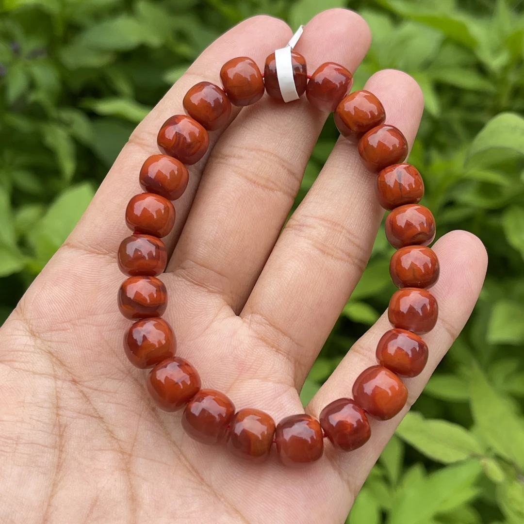 南红瓦西9+老型手串 玫红色 车厘子色 颜色靓 肉质好 多样性发货