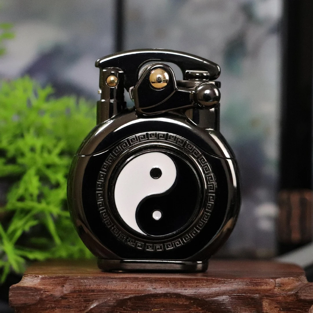 ZORRO佐罗太极如意瓶摇臂解乏转轮一键点火煤油打火机高档创意怀