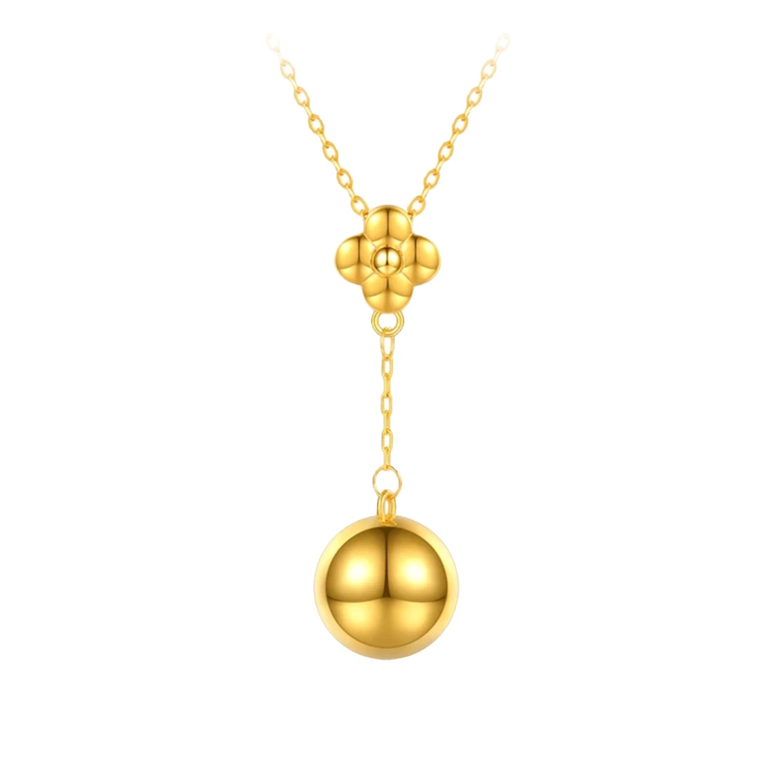 【潇潇专享】18K金 山茶花圆球吊坠 ZBKJD172