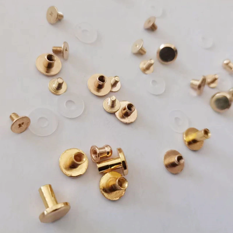 【幸福】手工DIY圆形铆钉平面螺丝钉女包包带肩带配件箱包五金