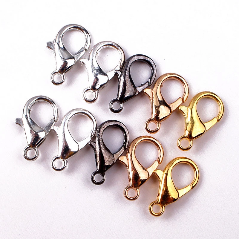 【幸福】diy饰品配件电镀锌合金龙虾扣 项链扣手链扣 尾链扣