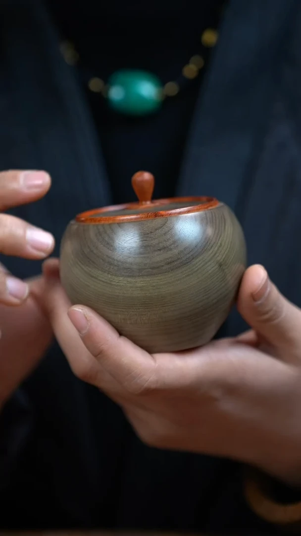 【闪购商品】金丝楠木阴沉木茶仓醒茶罐2