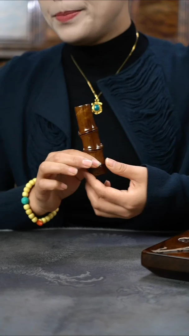 【闪购商品】金丝楠手作竹节把玩969