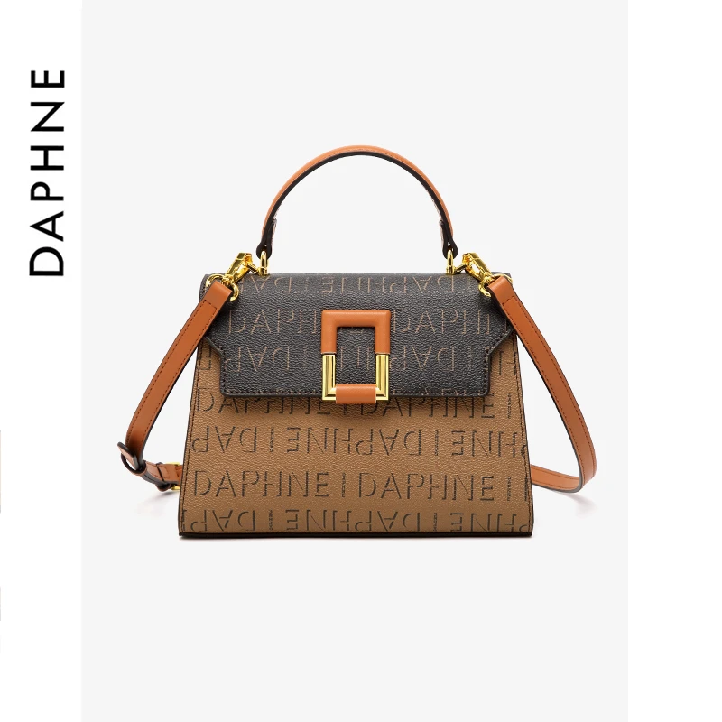 达芙妮Daphne印花单肩斜挎包小包6124183120/10201轻奢百搭女士