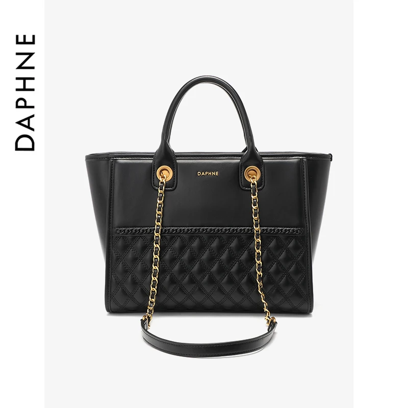 【推荐】达芙妮Daphne菱格手提包通勤百搭单肩包6123683106/10110