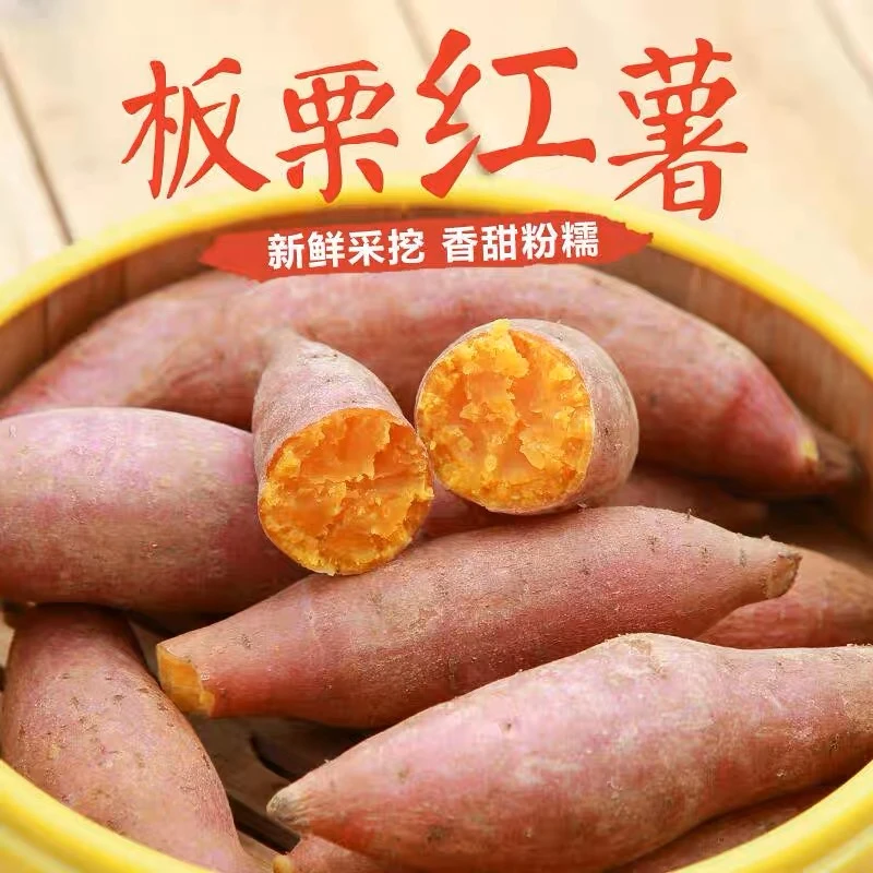 【抢购中】超甜沙地红薯1-9斤新鲜红黄心蜜薯地瓜板栗番薯水果蔬菜
