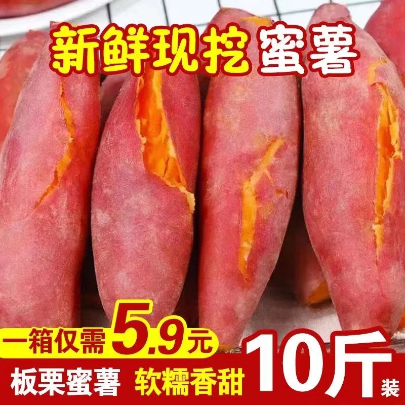 【抢购中】超甜正宗蜜薯1-10斤新鲜板栗薯红蜜薯地瓜番薯蔬菜烟薯