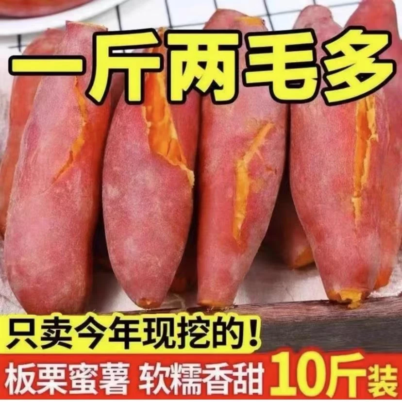 抢购中】超甜正宗蜜薯1/10斤红薯新鲜沙地红黄蜜薯地瓜板栗薯番薯