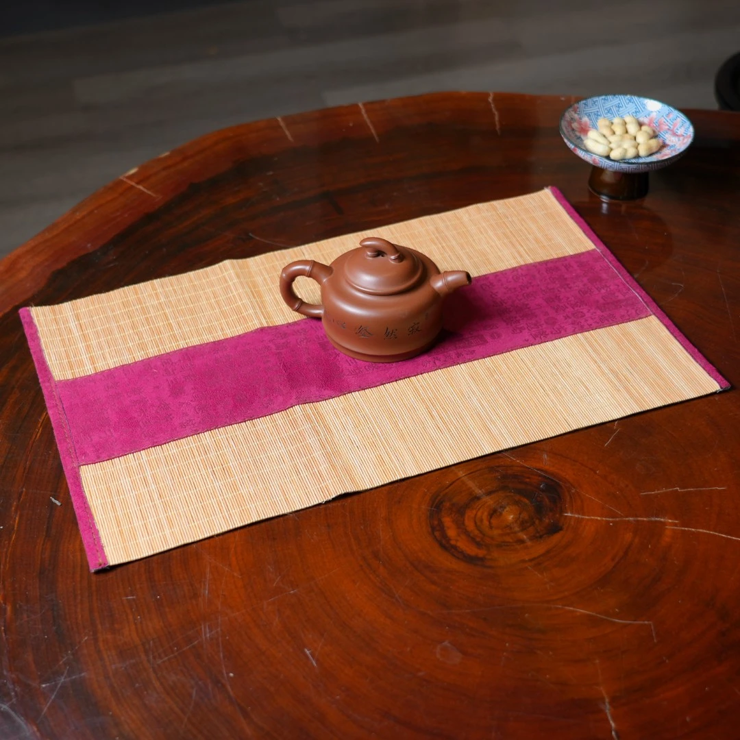 竹中国风手工茶席垫布垫干泡茶台茶盘垫高档