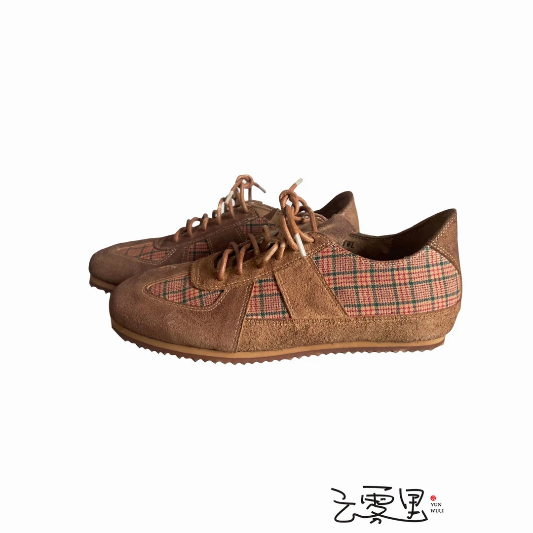 云雾里 原创设计复古文艺舒适恣意植物染牛皮拼布鞋 X002