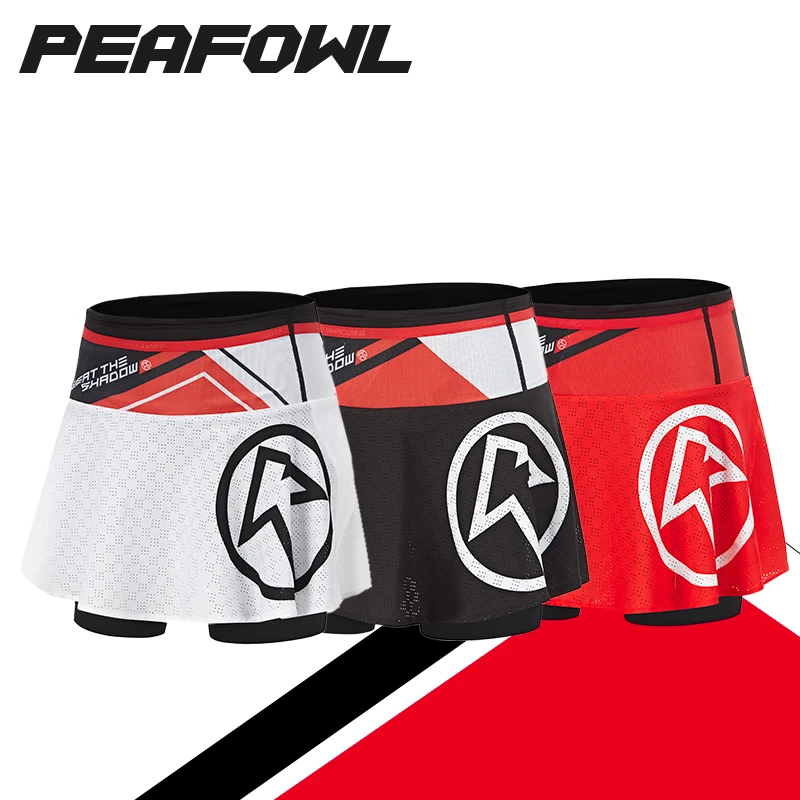 BigK大KPEAFOWL双层压缩吸汗运动短裙弹力户外马拉松专业跑步装备