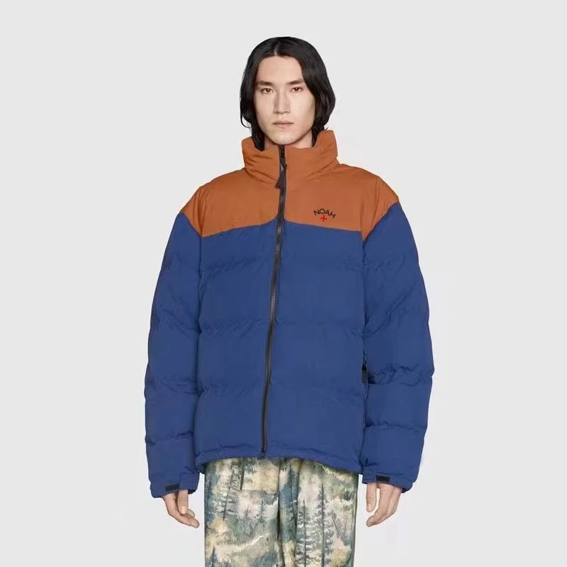 NOAH经典小标十字外套X秋冬潮流休闲百搭印花加厚宽松棉服简约