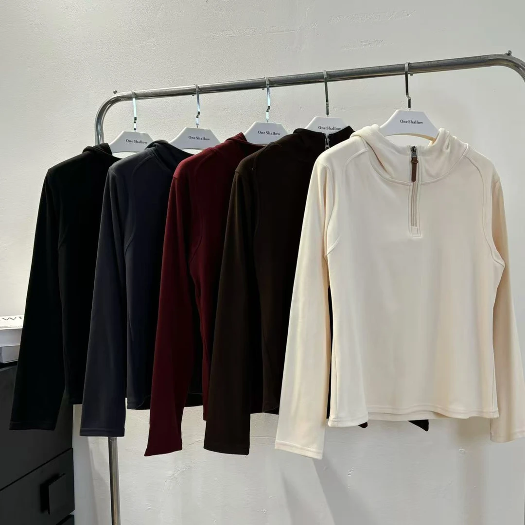 双面德绒连帽拉链衫4386