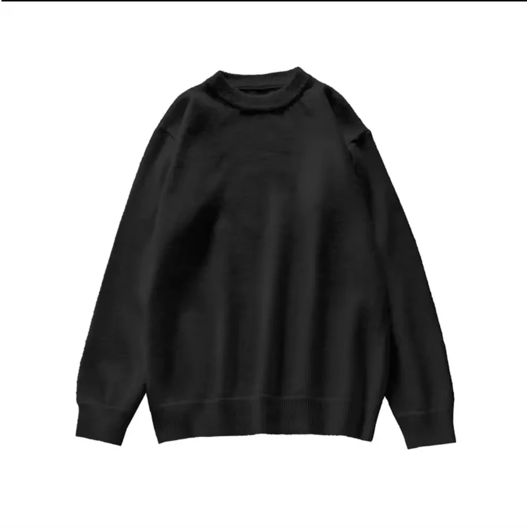 男女同款，秋冬季卡通印花圆领宽松休闲毛衣4057