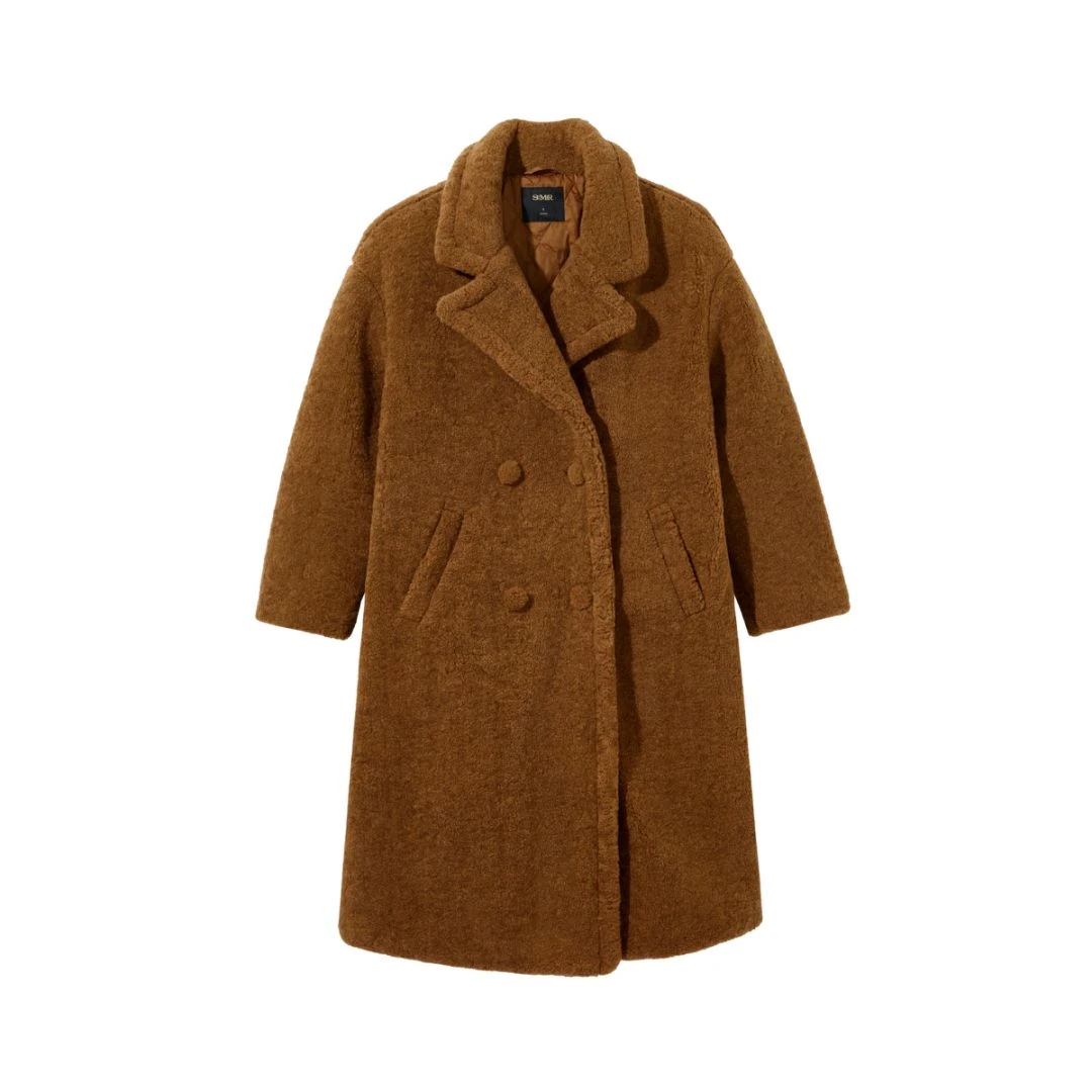 秋冬双排扣保暖加厚毛绒大衣外套4531（H10704004AKK）