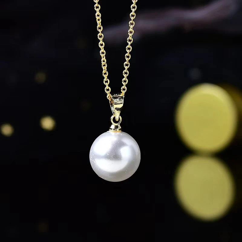 项链 白色12mm吊坠WW款