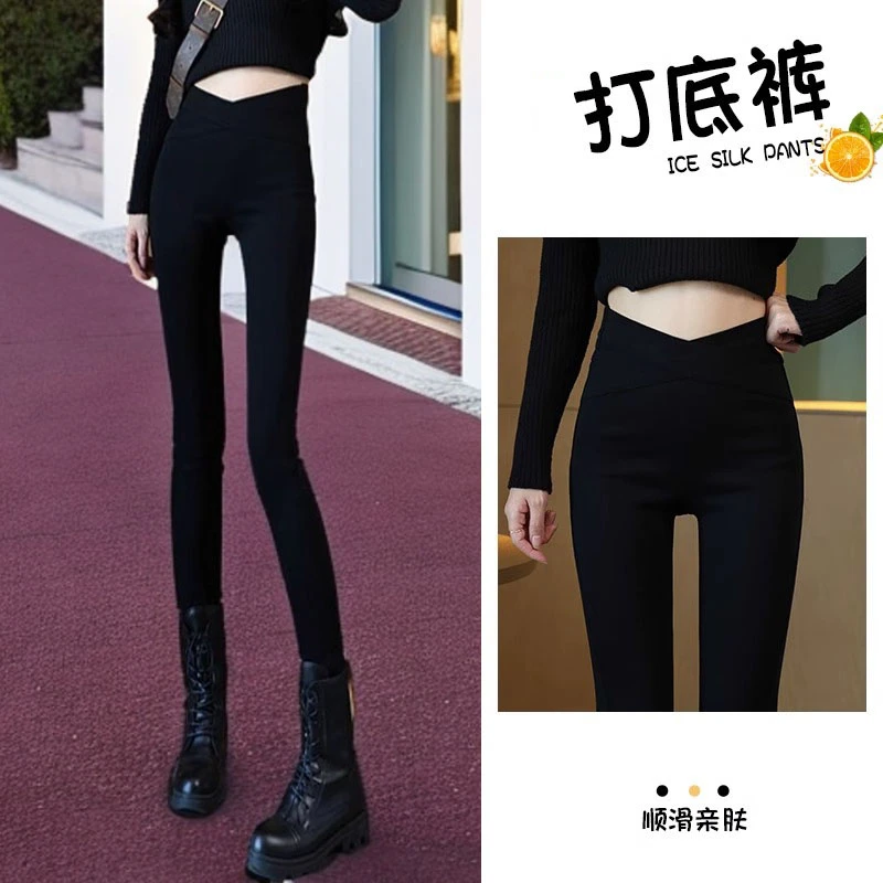 弹力百搭显瘦松紧腰外穿小脚裤大码魔术铅笔裤子高腰春秋打底裤女