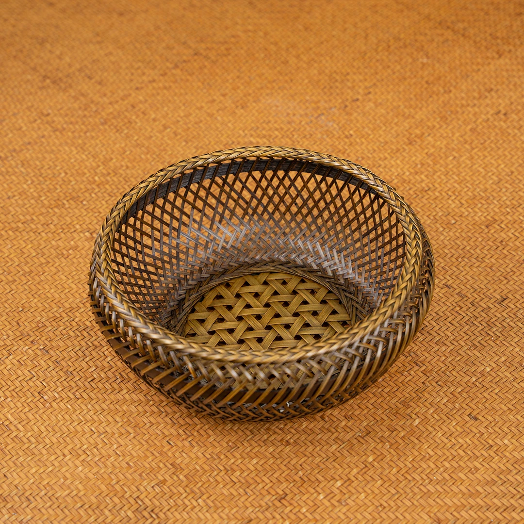 入香盛笼桶竹纯手工竹编茶盘茶具收纳茶道摆件茶点水果篮点心篮