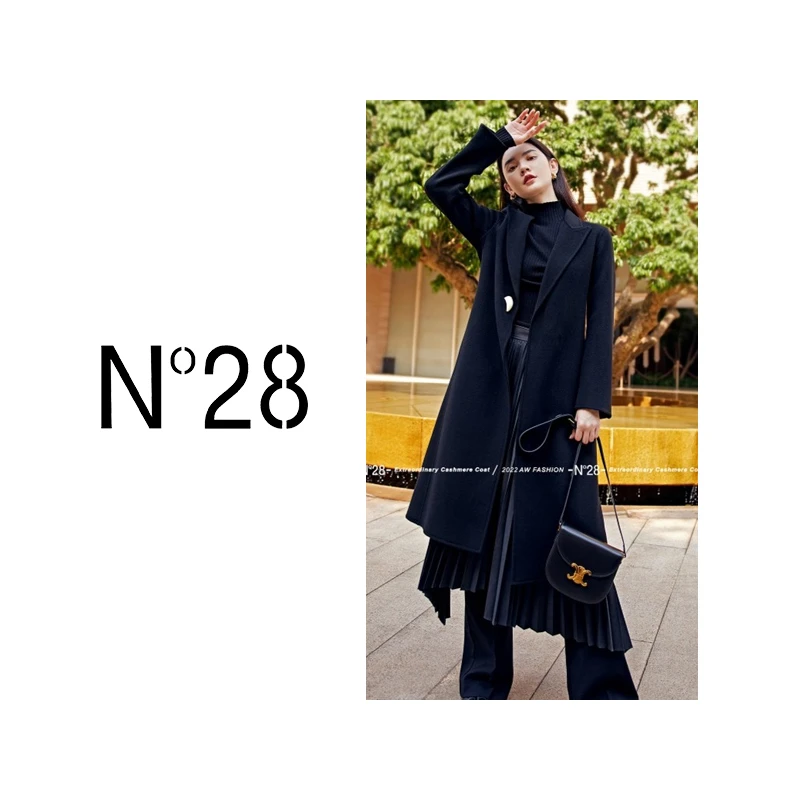 N°28 传承系列20年匠心手缝大衣8251D028外套长款双面秋冬中长款