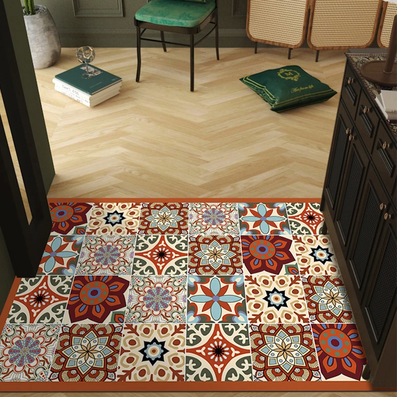 美式pvc地垫入户门垫可裁剪进门门口家用可擦免洗玄关防水脚垫子