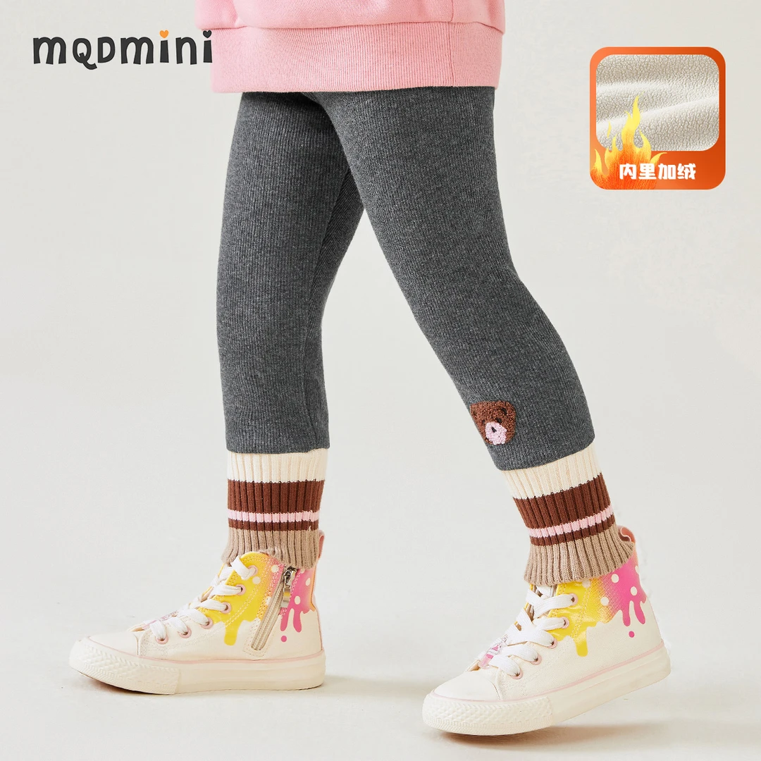 MQDMINI女童秋冬打底裤儿童加绒加厚长裤YFW