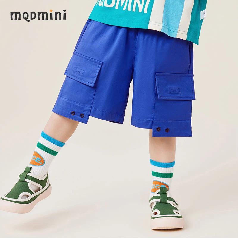 MQDMINI男童五分裤夏季中小童工装风大口袋百搭休闲短裤YFW