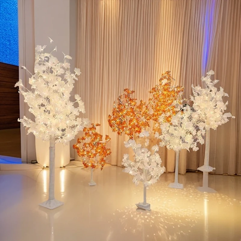 LED白桦树灯发光庭院直播间背景节日新年客厅婚礼装饰落地氛围灯