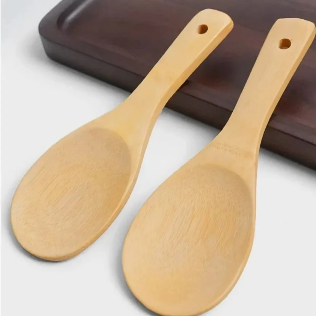 饭勺2把装 楠竹饭勺带孔可挂天然竹子两把