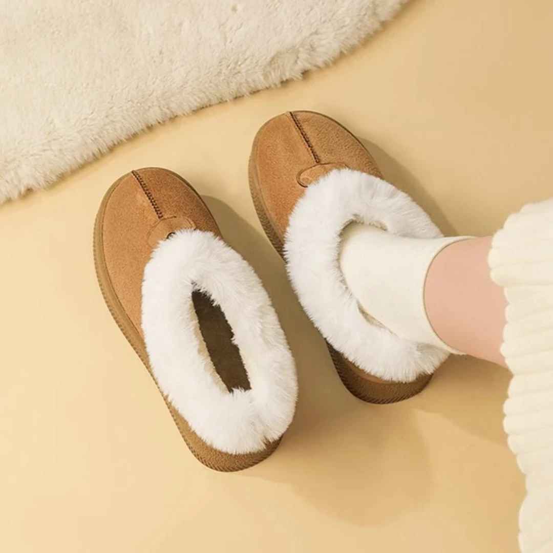 厚底雪地靴短筒2024冬新款美拉德时尚潮流保暖加绒加厚百搭棉鞋H