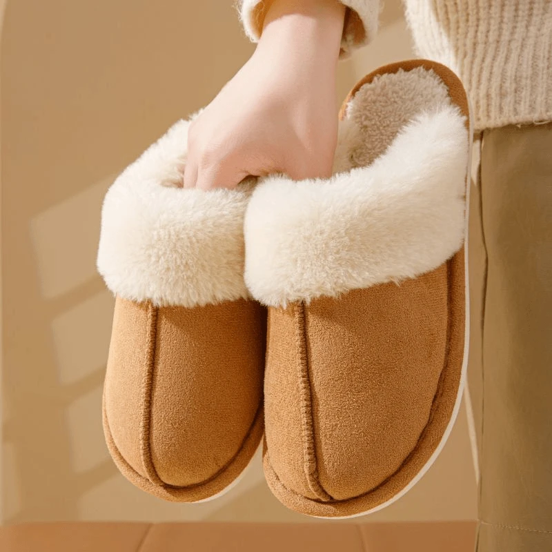 棉拖鞋女星拖情侣冬季保暖可爱毛毛拖居家秋冬加绒厚底棉拖鞋H