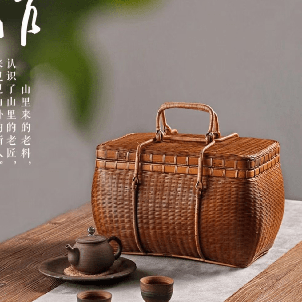 令竹夏梦提箱，手工编织，生漆擦试，高端品质