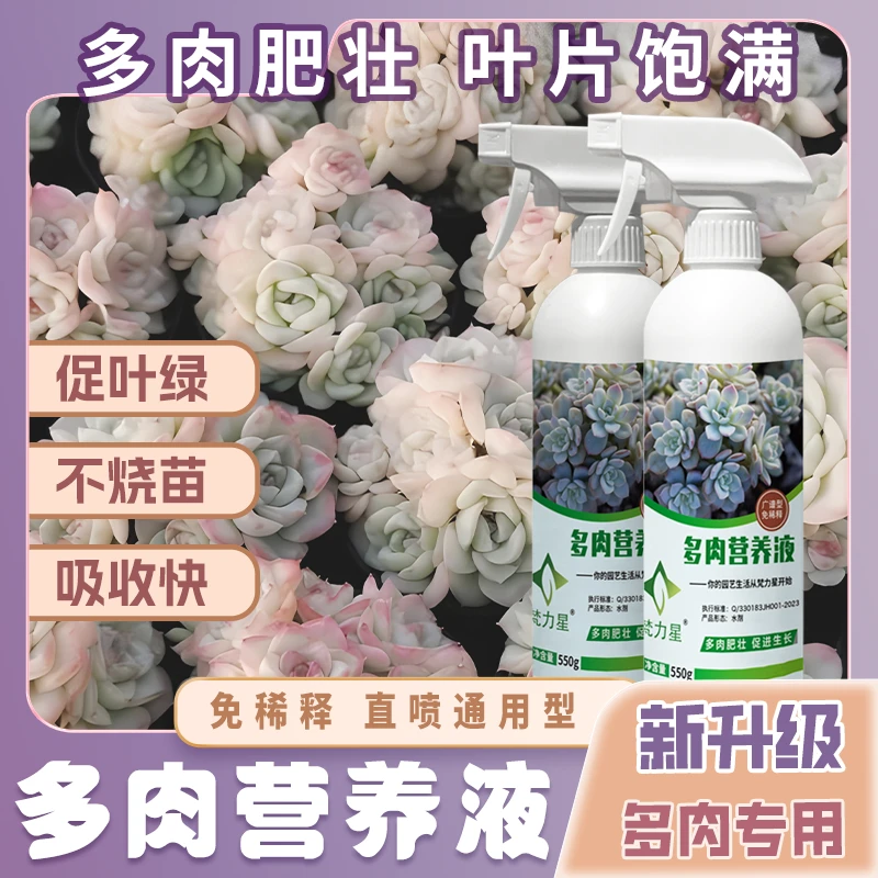 梵力星多肉营养液专用肥肉肉增色生长生根肉多花肥料家用桃蛋玉露