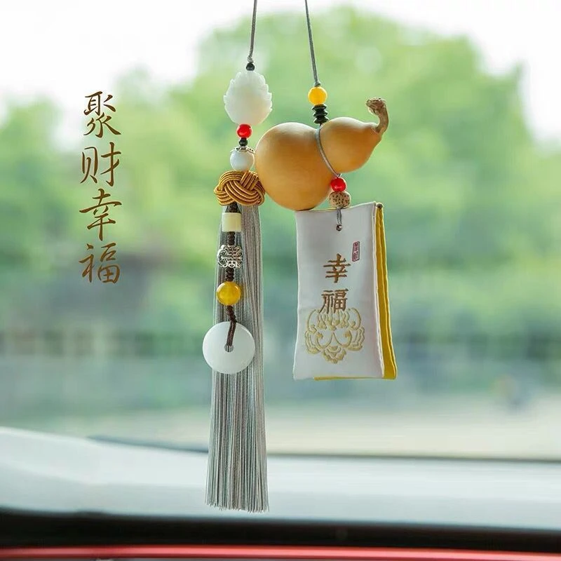 汽车车内挂坠葫芦福袋香囊流苏吊饰后视镜装饰品车载吊坠祈福福袋