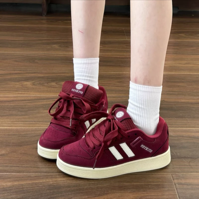 复古面包鞋多巴胺春季新款情侣ins潮鞋2025运动休闲百搭学生板鞋