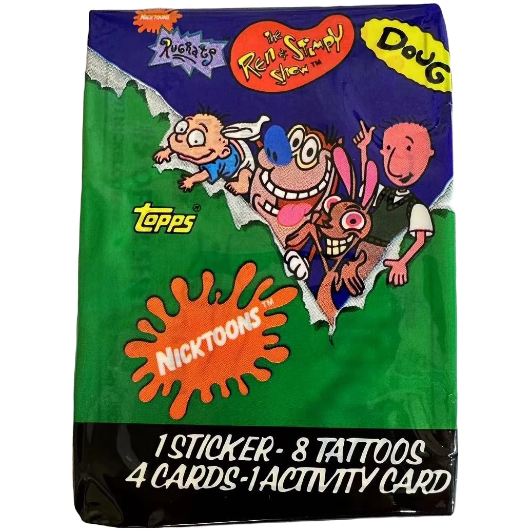 （拍1开2）Topps the ren stimpy show动画收藏卡 1包 （代拆）