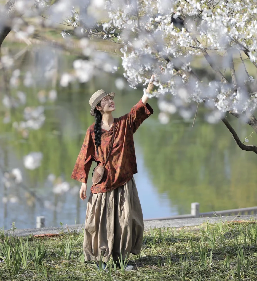 崇启棉麻［651-700］春季节袍子上衣裤子连衣裙均码根据编号拍