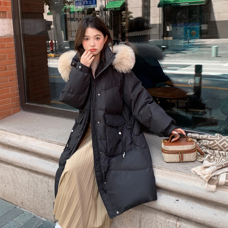 DEJIBVU/大季保暖羽绒服胖mm200-300特大码女H版显瘦不臃肿8823