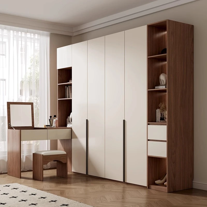 衣柜家用主卧室梳妆台一体现代简约组装一门到顶经济型家用书桌