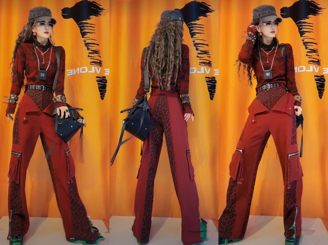 2024秋冬高级小众设计感修身显瘦不规则上衣休闲圆领长袖T恤潮女