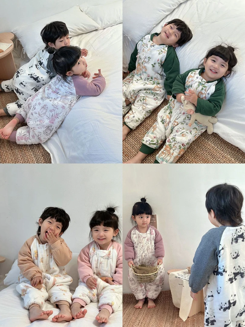 CiCi韩系满印加厚夹棉睡袋