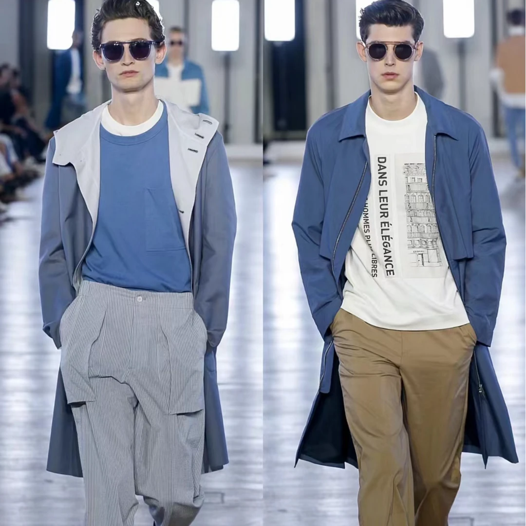 24SS新款刺绣战马骑士logo双面穿搭连帽冲锋衣男夹克外套