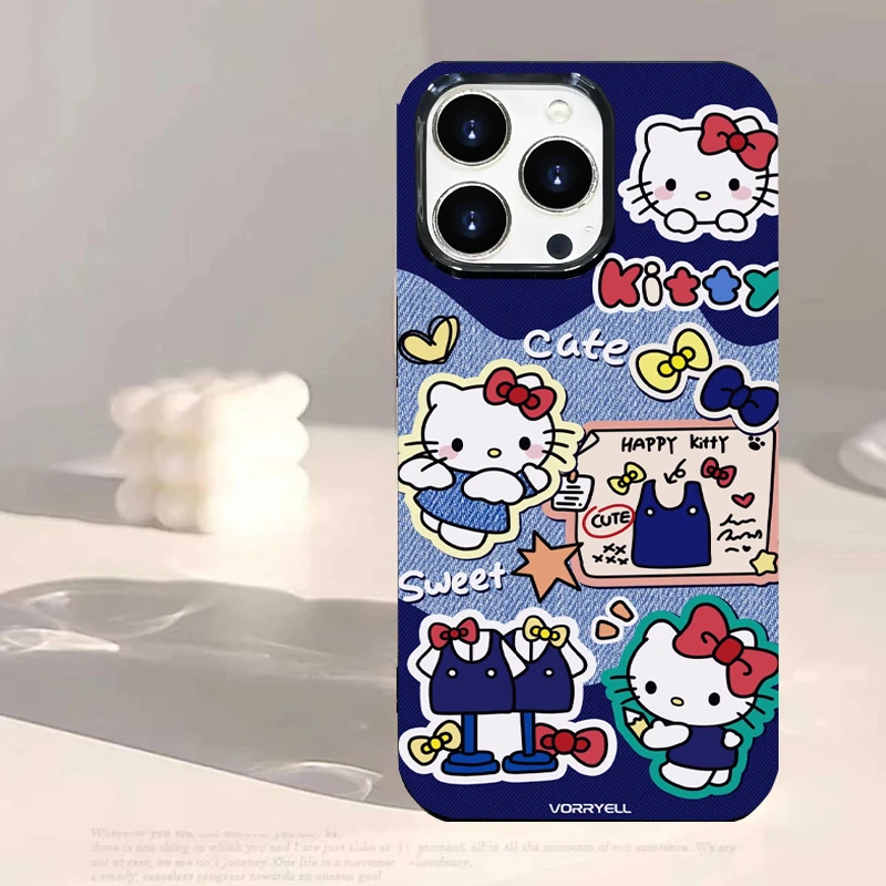 牛仔凯蒂iPhone15适用于苹果卡通手机壳14promax软胶13pro透明12