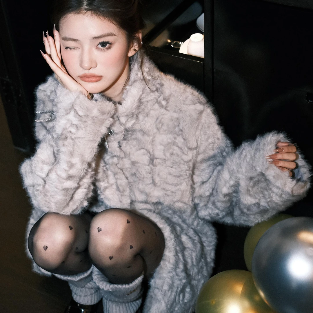 原版设计月影少女立领冬季加绒气质韩版外套女