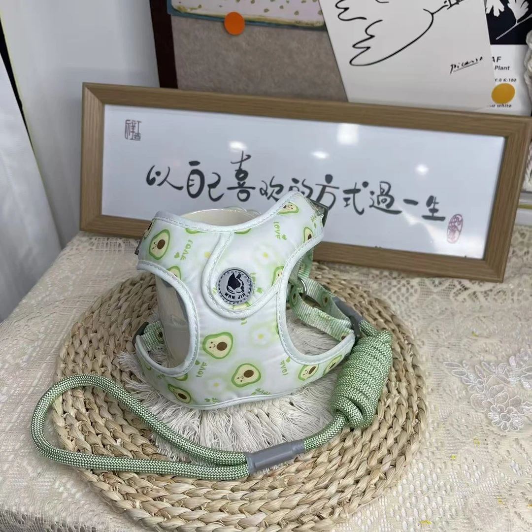 舒适型狗狗牵引绳宠物胸背带透气中小型犬链子