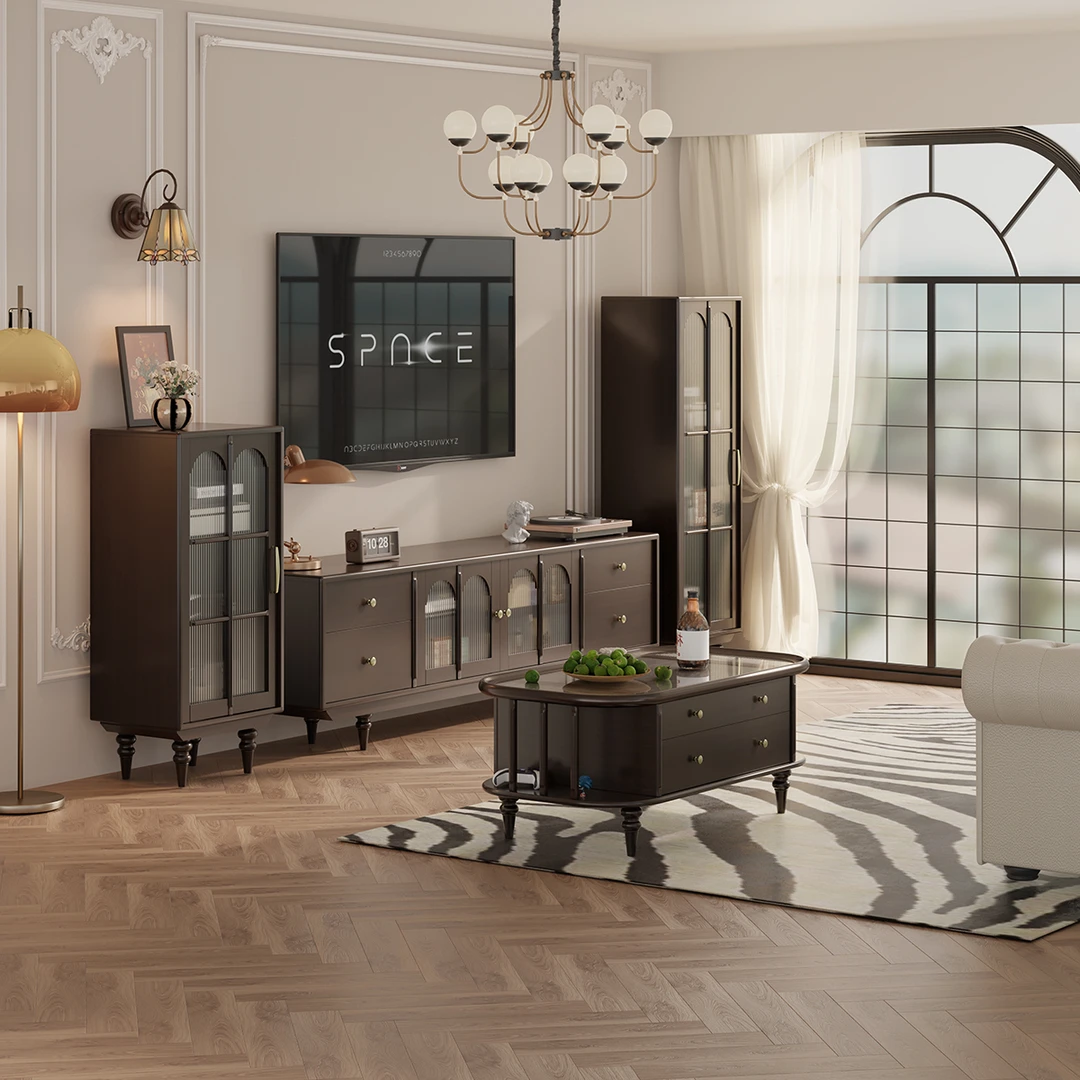 【超值套餐系列】客拉客法式复古实木客厅餐厅卧室新中式套餐