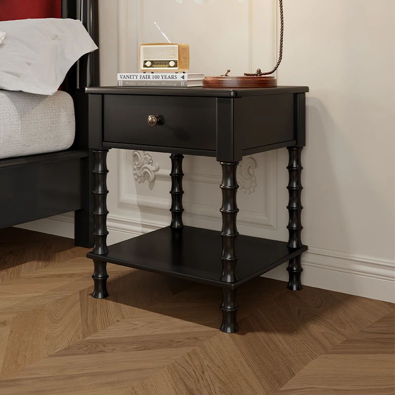 【亏米福利品】法式复古床头柜边柜灯柜卧室实木家具家用轻奢落地