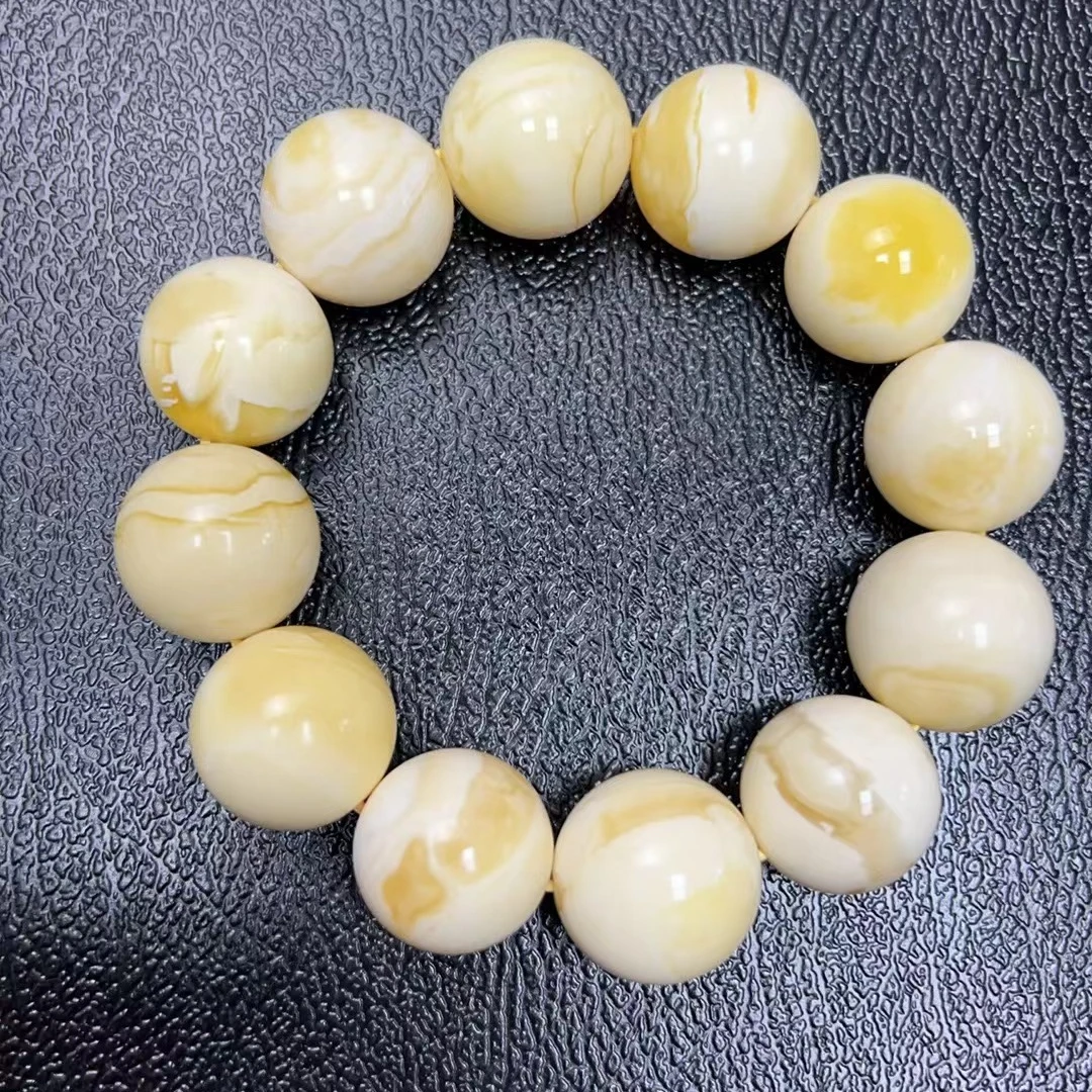 琥珀蜜蜡圆珠手串
